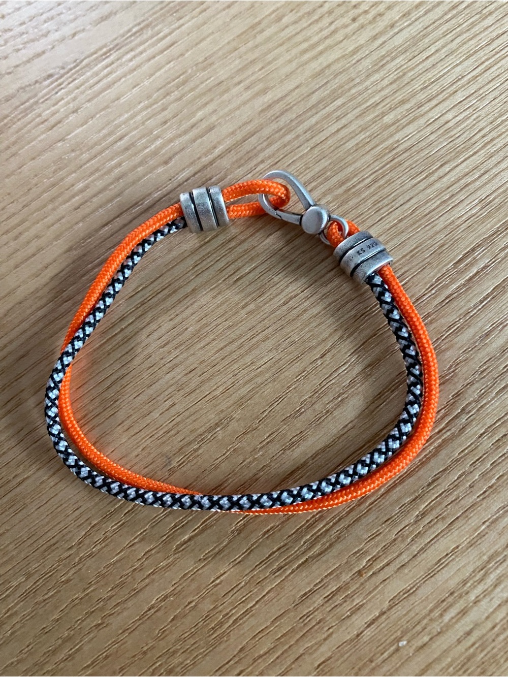 Kendra Scott By Scott Bros Orange and Black Braided Cord Bracelet